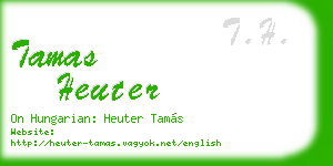 tamas heuter business card